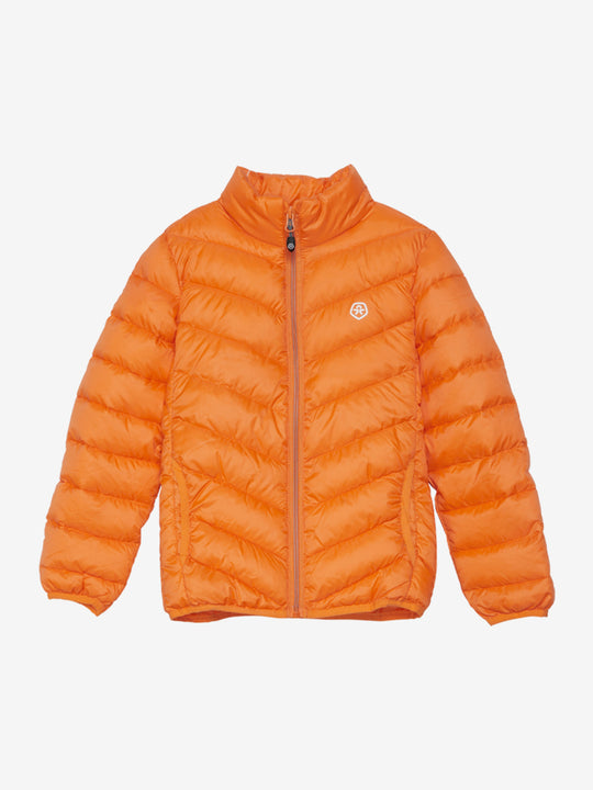 Kids Lightweight Puffer Jacket: Orange