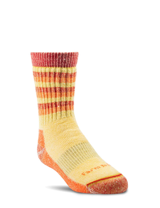 Kids Wool Crew Sock: Kittery Sunflower