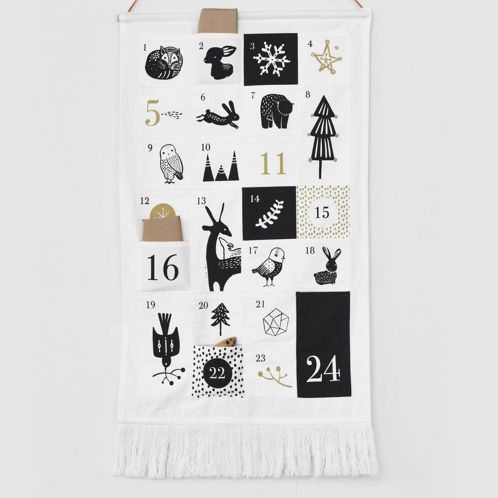 24 Pocket Advent Calendar - Biddle and Bop-Holiday Decor-Wee Gallery