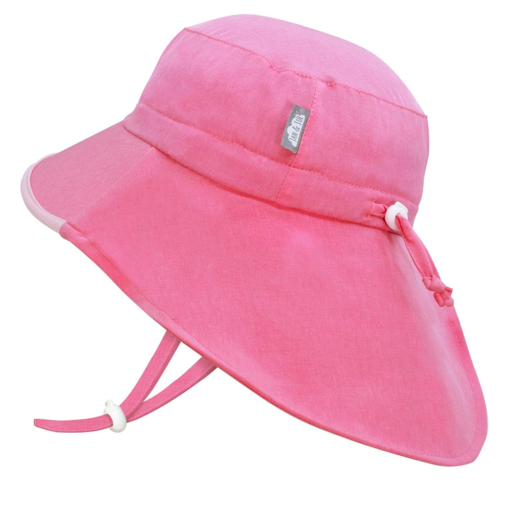 Aqua-Dry Adventure Sun Hat: Watermelon Pink - Biddle and Bop-Summer Hats-Jan and Jul
