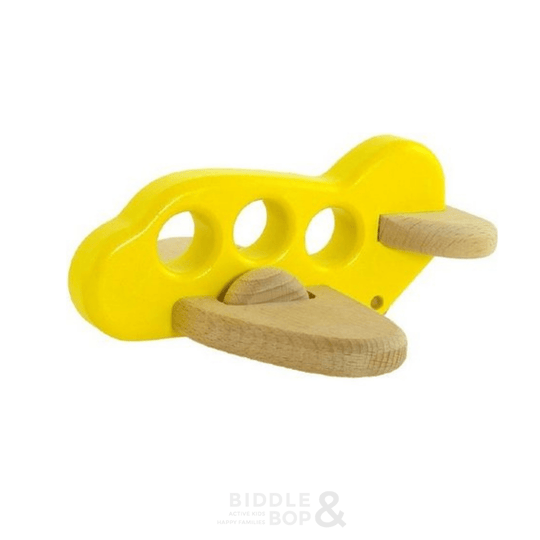 Bajo Wooden Airplane: Yellow