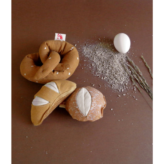 Norma's Bakery Baked Bread Rattle Play 3 Piece Set