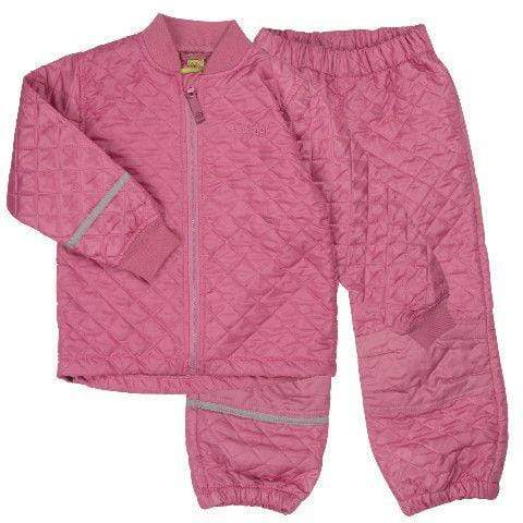 Quilted Thermal Set: Light Pink Gear  at Biddle and Bop