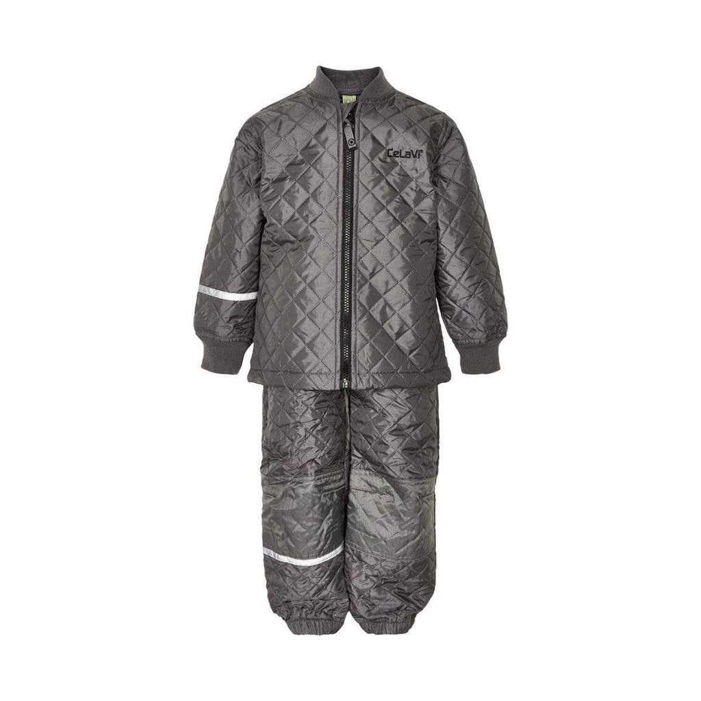 Quilted Thermal Set: Grey Gear  at Biddle and Bop