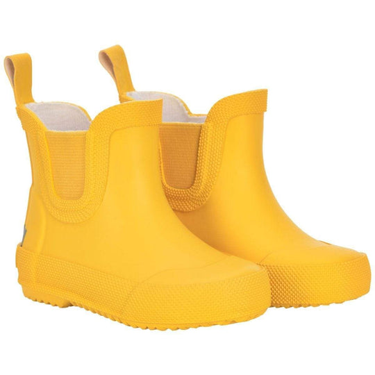 Natural Rubber Half Height Rainboots (Short Wellies) for New Walkers: Yellow