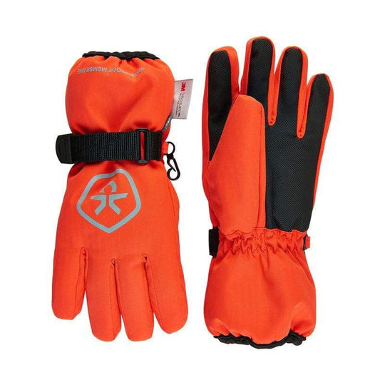 Waterproof Ski Gloves: Cherry Tomato (Hunter Orange)