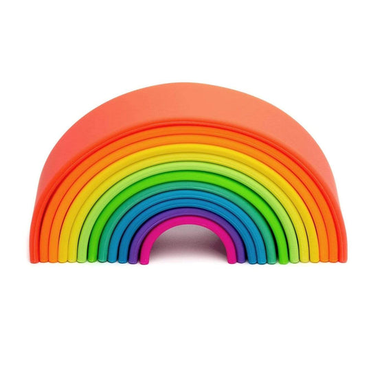 Silicone Rainbow Stacker: Neon Large Rainbow