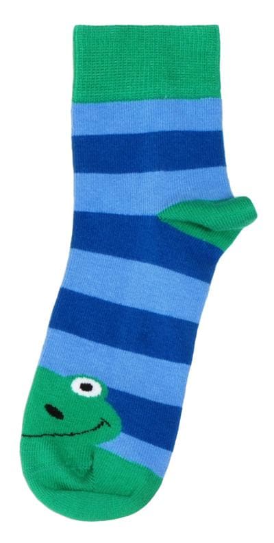 Organic Cotton Ankle Socks: Frog Blue