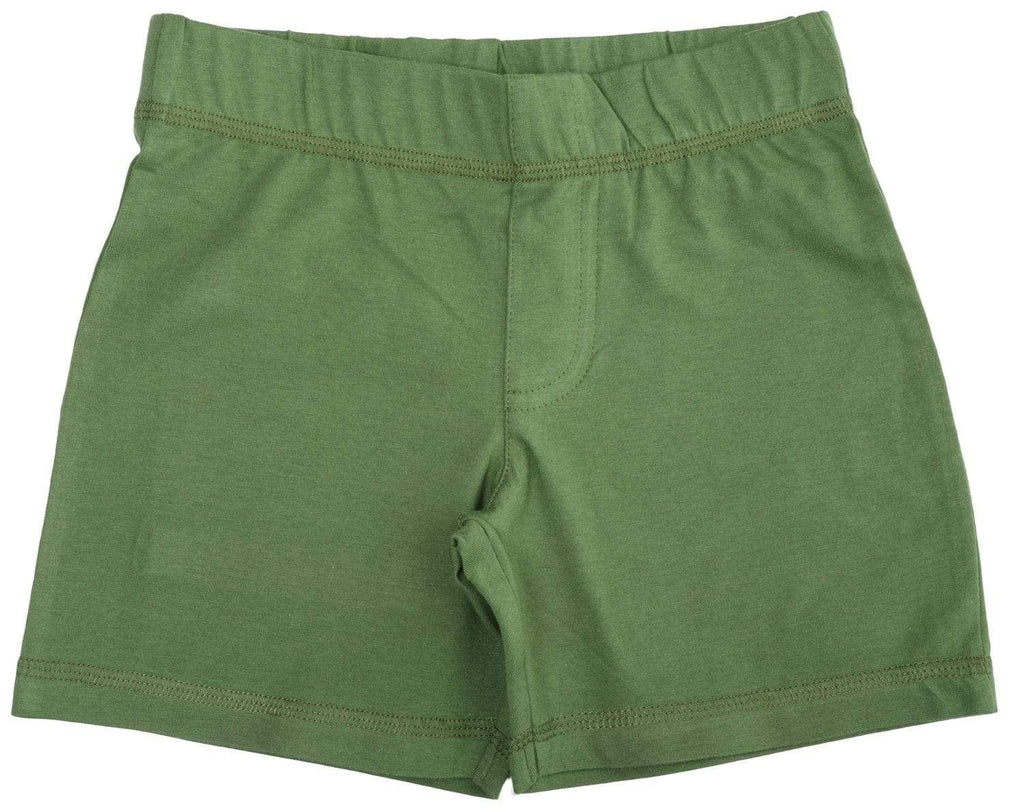 Organic Cotton Short Pants: Swamp Green Clothing  at Biddle and Bop