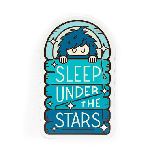 Sticker - Bigfoot Sleeping Bag Blue Ombre
