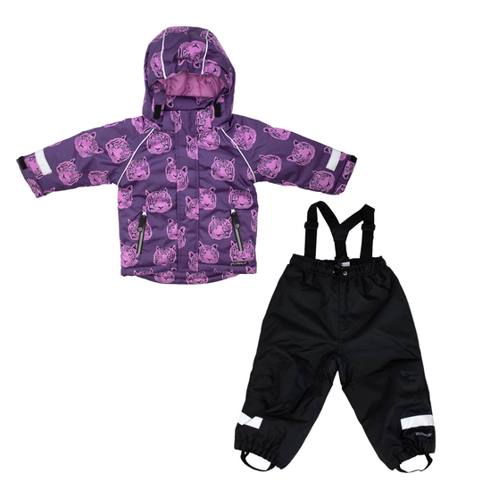 Winter Jacket and Trouser Set in Tiger Plum