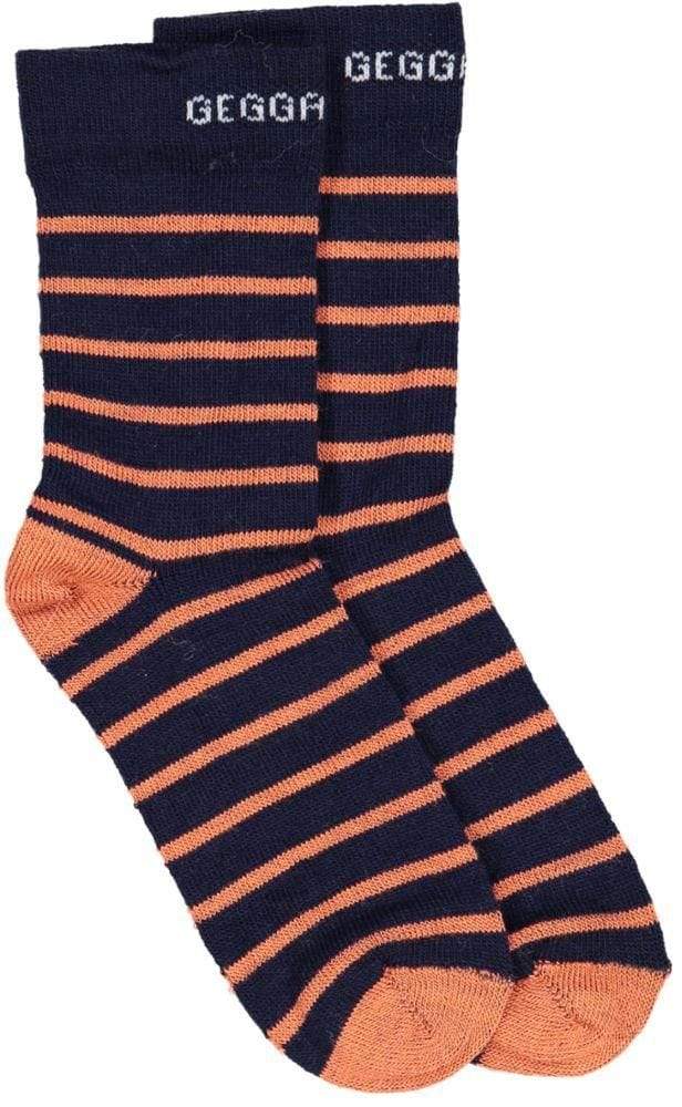 Wool sock: Orange Stripe Socks  at Biddle and Bop
