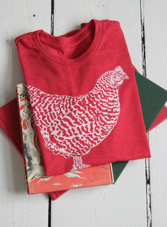 Organic Chicken T-Shirt in Red