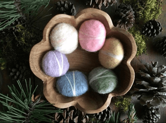 Felted Wool Pebbles: Spring and Summer