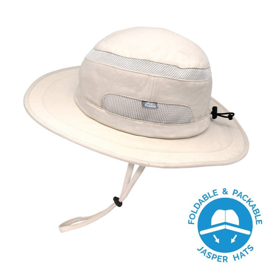 Junior Foldable Jasper Hat: Beige