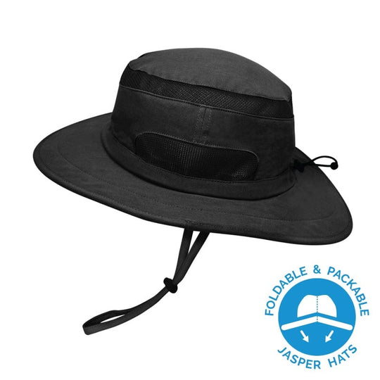 Junior Foldable Jasper Hat: Black