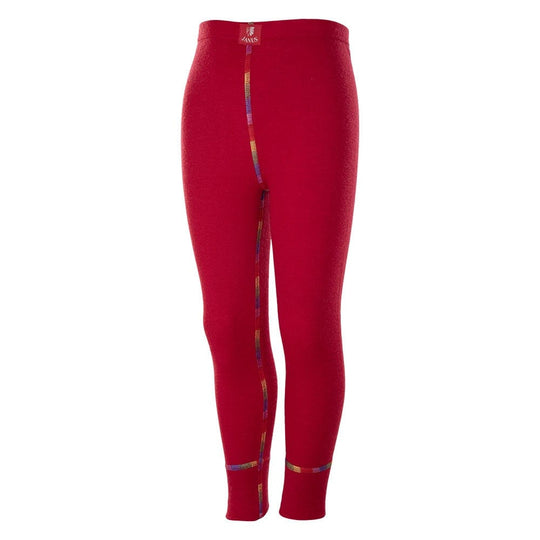 Merino Wool Long Johns: Rainbows Red
