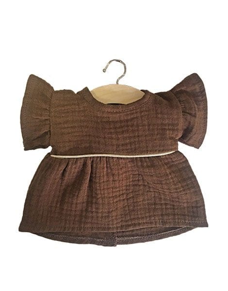 Minikane Baby Doll Outfit Daisy: Double Gauze Chocolate
