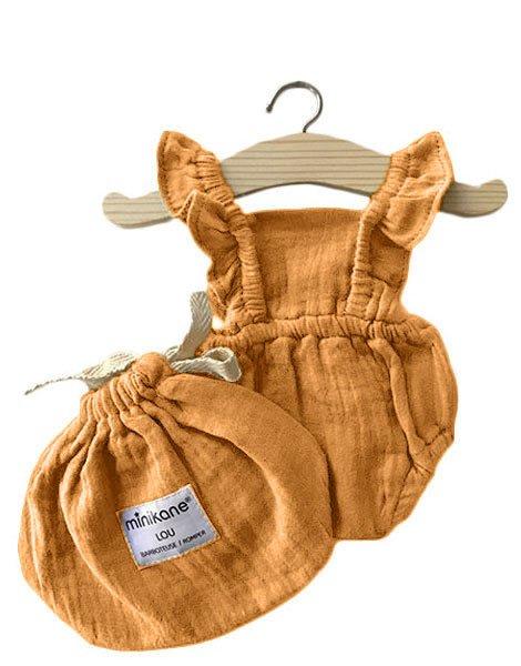 Minikane Lou Retro Doll Romper: Camel