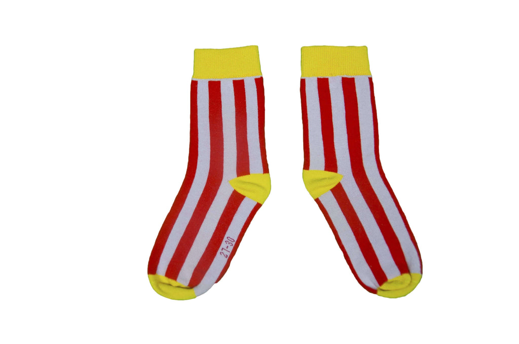 Striped Socks: Red and Pink Socks  at Biddle and Bop