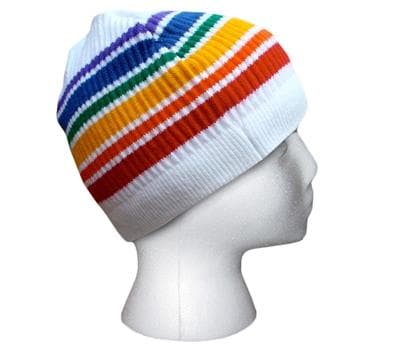 PrideSocks Beanie: White Clothing  at Biddle and Bop