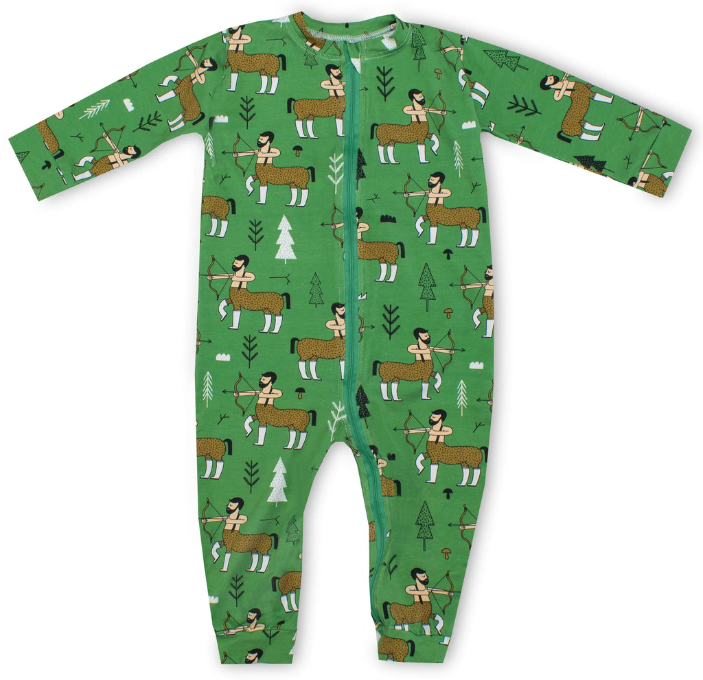 Organic Pajama Zip-suit: Enchanted Forest Clothing  at Biddle and Bop