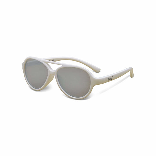 Sky Sunglasses Aviator Style: White (Unbreakable, 100% UVA UVB Protection)