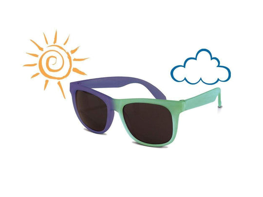 UV Color Changing Children's Sunglasses: Green-Midnight Blue Switch