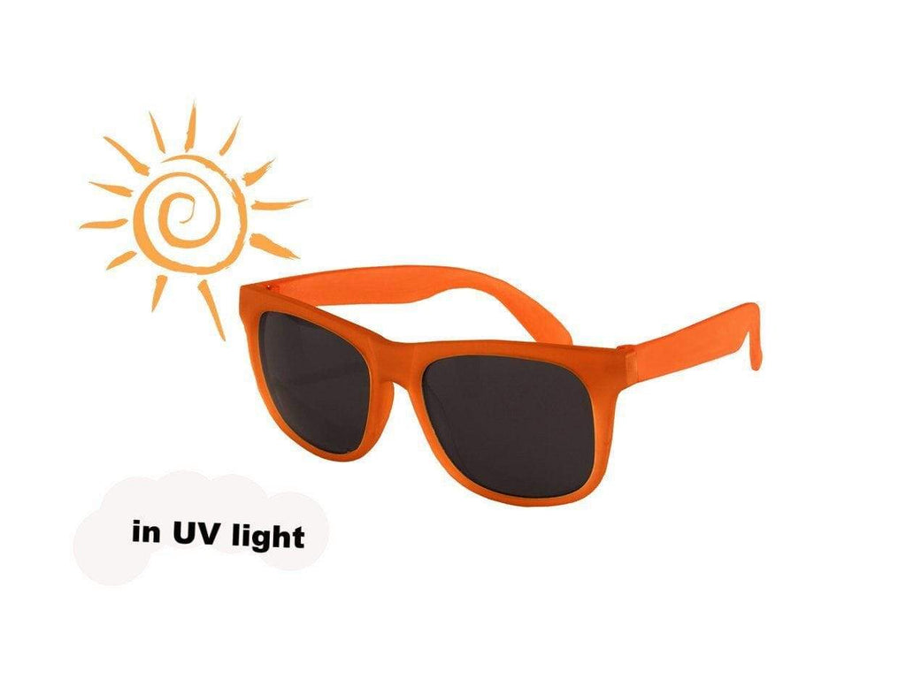 UV Color Changing Children's Sunglasses: Yellow-Orange Switch, Youth 7yr+ care  at Biddle and Bop
