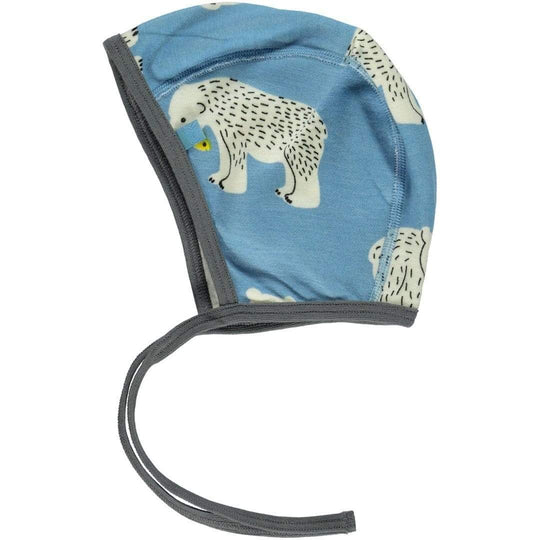 Wool Mix Baby Pilot Cap: Polar Bear Blue