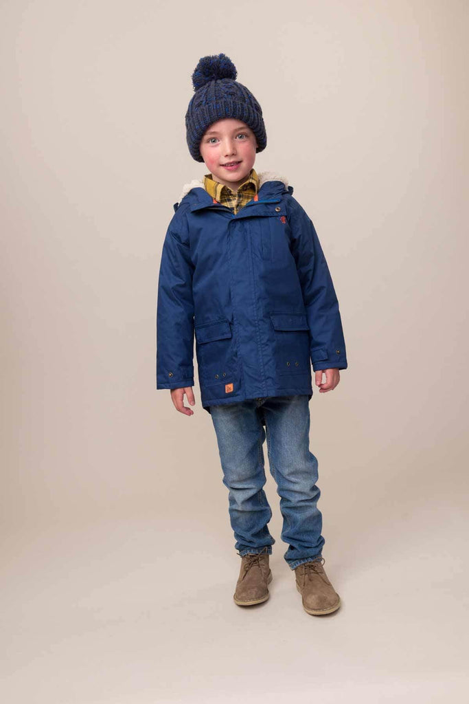 Harris Waterproof Parka Coat: Navy Blue All Weather Gear  at Biddle and Bop