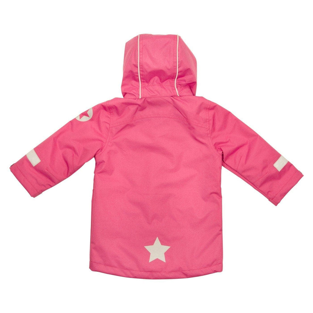 Shell Waterproof Breathable Parka Jacket: Flamingo Pink Gear  at Biddle and Bop