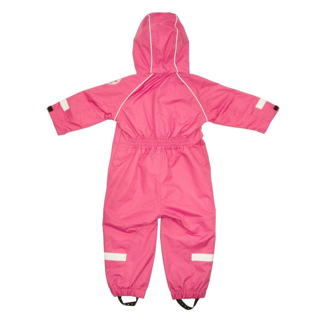 Shell Waterproof Breathable One Piece Overall Suit: Flamingo Pink Gear  at Biddle and Bop