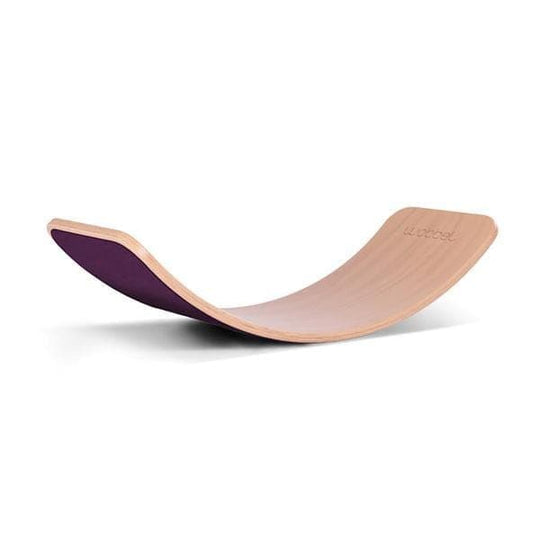 Wobbel Balance Board: Natural / Aubergine Felt