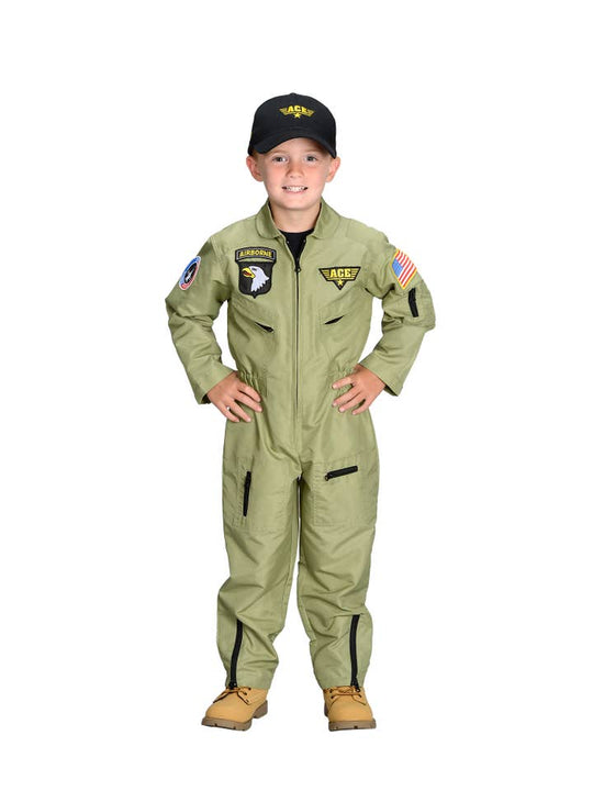 Junior Fighter Pilot Suit with Embroidered Cap