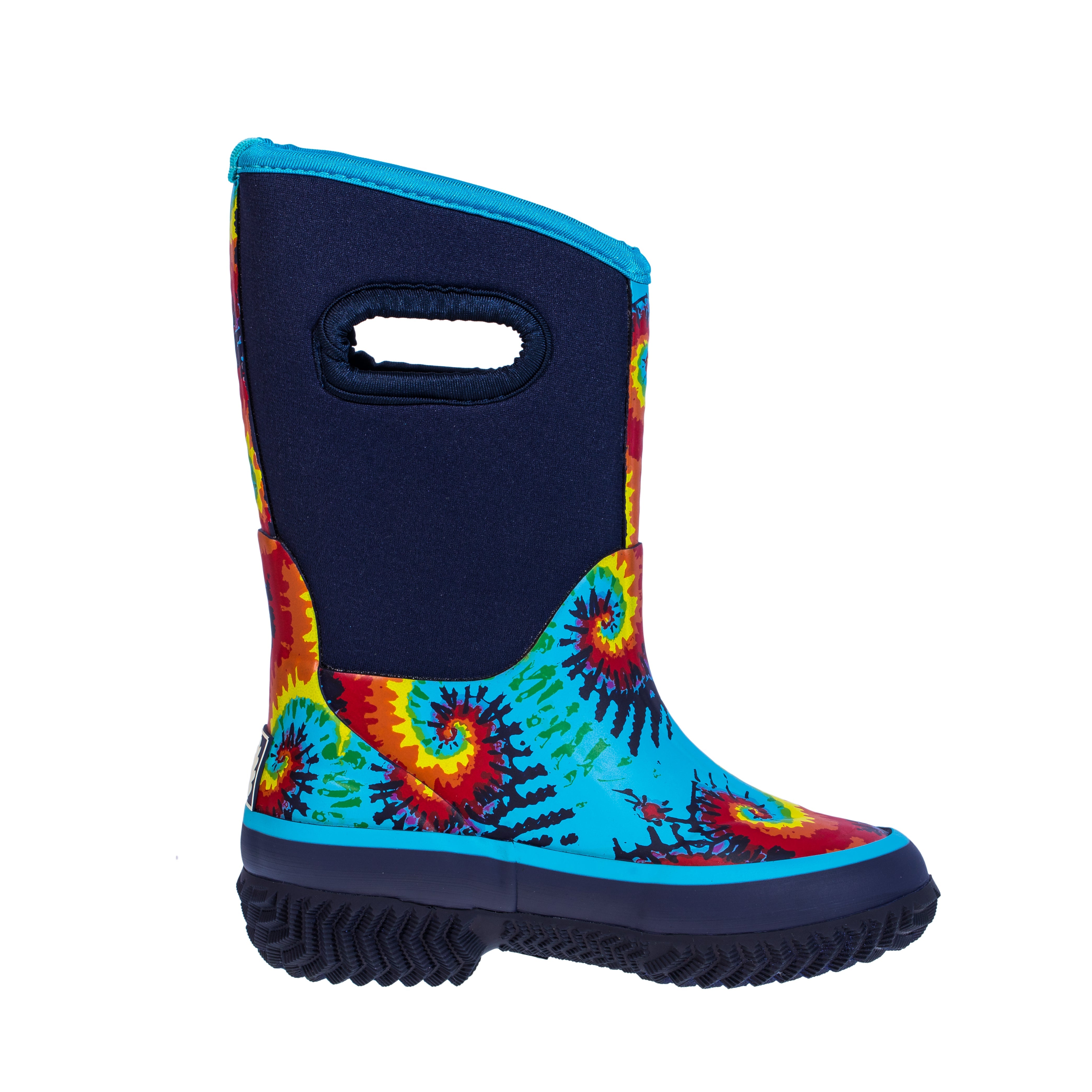 Neoprene Rain Snow Boots Tie Dye Blue 12 Child