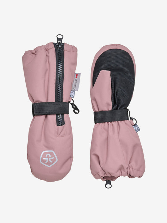 Waterproof Winter Mittens with Zipper: Burlwood