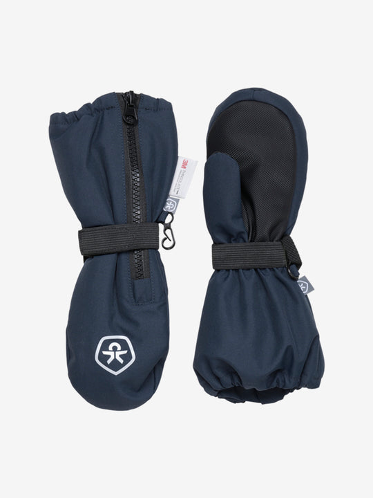 Waterproof Winter Mittens with Zipper: Total Eclipse