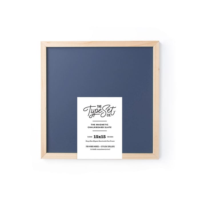 15x15 Magnetic Letter Board Slate: Navy Chalkboard - Biddle and Bop-Letterboards & Chalkboards-The Type Set Co.