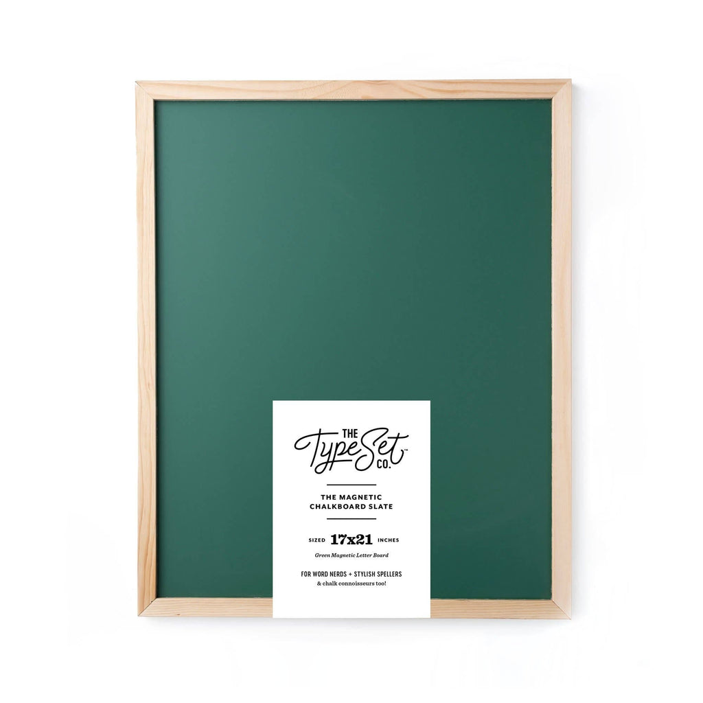 17x21 Deluxe Magnetic Letter Board Slate: Green Chalkboard - Biddle and Bop-Letterboards & Chalkboards-The Type Set Co.