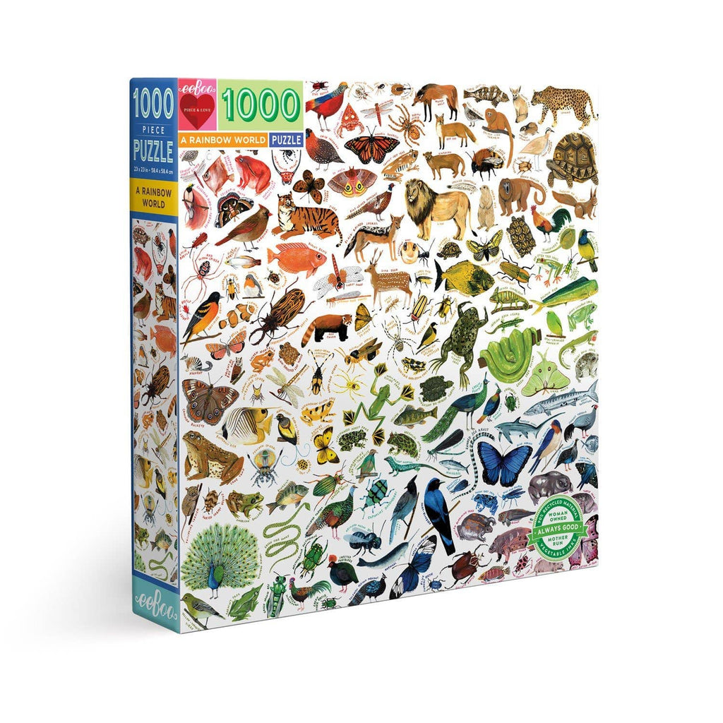 A Rainbow World 1000 Piece Puzzle - Biddle and Bop-Jigsaw Puzzles-eeBoo
