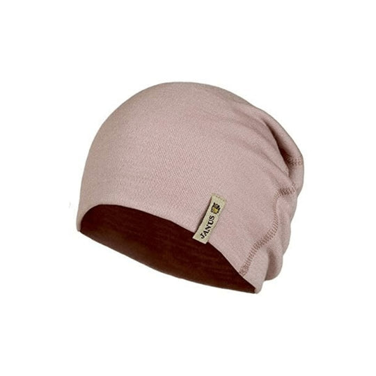 Adult Merino Wool Beanie: Light Rose