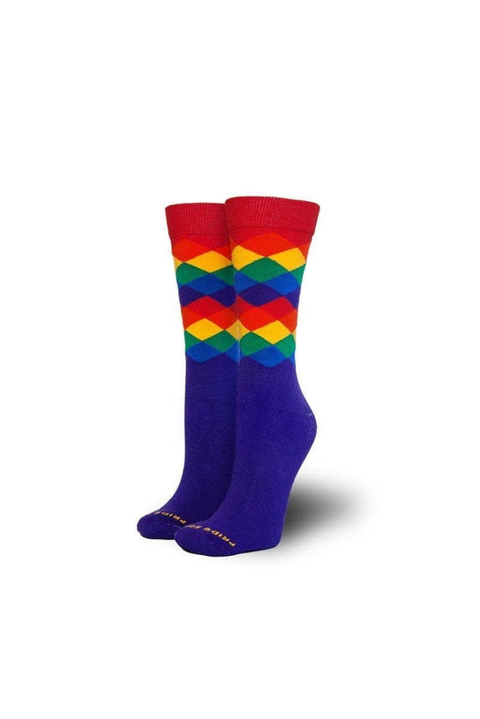 Argyle Magic Pride Socks, Child - Biddle and Bop-Cotton Socks-Pride Socks