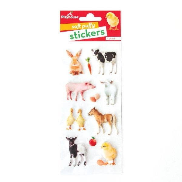 Baby Barnyard Animals Puffy Sticker - Biddle and Bop-Stickers-Paper House Productions