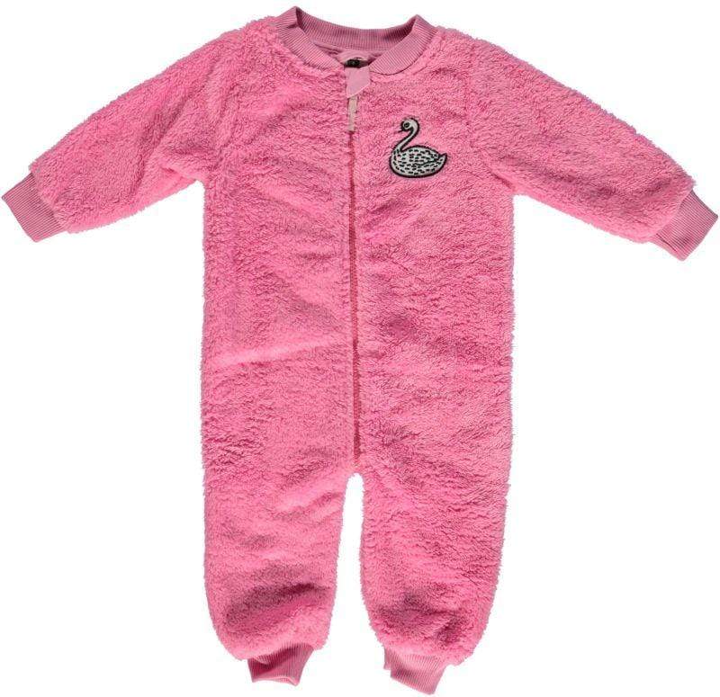 Baby Heavy Fleece Suit: Swan - Biddle and Bop-Fleece Suits & Sets-Smafolk