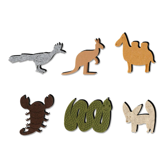 Felt Figures: Shadow Finder in Desert Animals