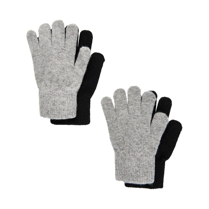 magic handschuhe Magic Gloves Wool Blend 2 Pack: Black/Grey – Biddle and Bop