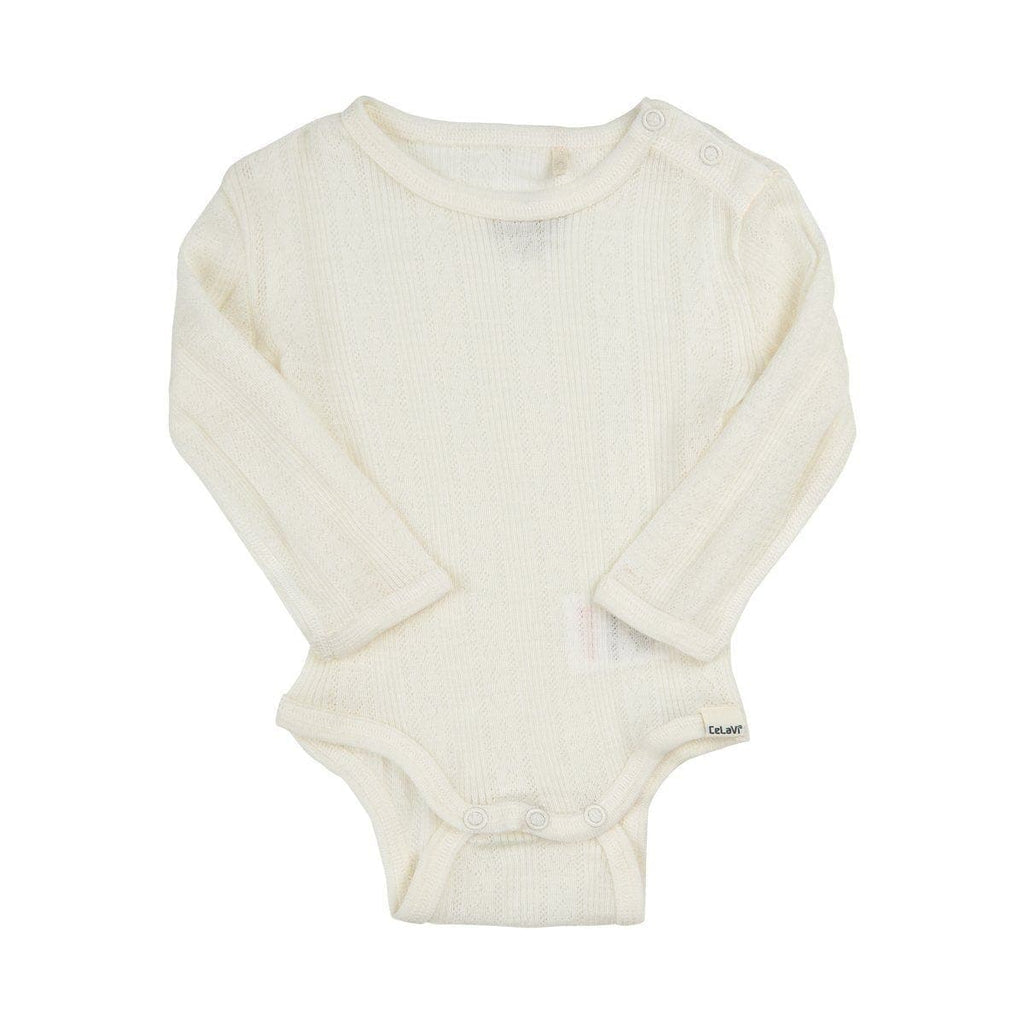 Wonder Woolies Long Sleeve Wool One Piece: Natural Fleece and Woolies  at Biddle and Bop