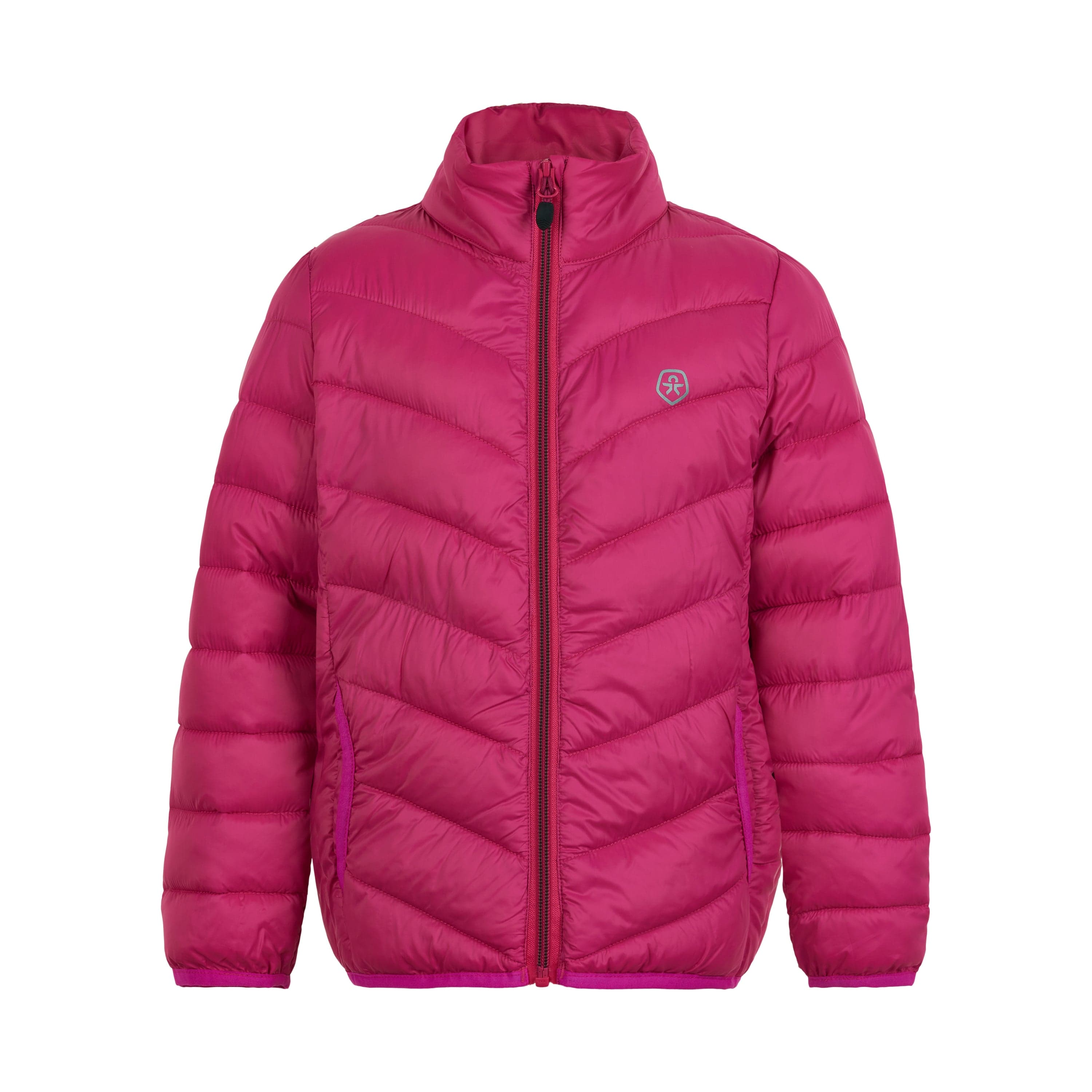 Kids Lightweight Puffer Jacket Pink Peacock Biddle and Bop