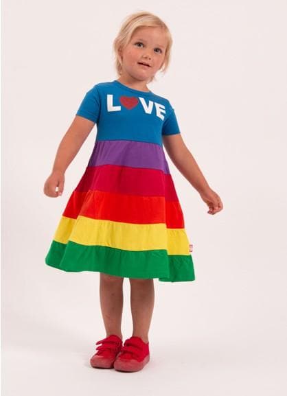 Rainbow Love Dress Clothing  at Biddle and Bop